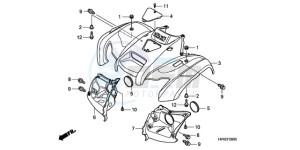 TRX420FMA Europe Direct - (ED / 2ED 4WD) drawing FRONT FENDER