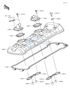 Z1000 ZR1000JHF XX (EU ME A(FRICA) drawing Cylinder Head Cover