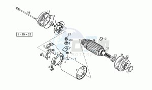 Pegaso 650 drawing Starter motor