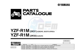 YZF-R1M 998 R1 (2KS1 2KS2) drawing .1-Front-Page