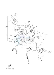 MTM850 MTM-850 XSR900 ABARTH (B90N) drawing HANDLE SWITCH & LEVER