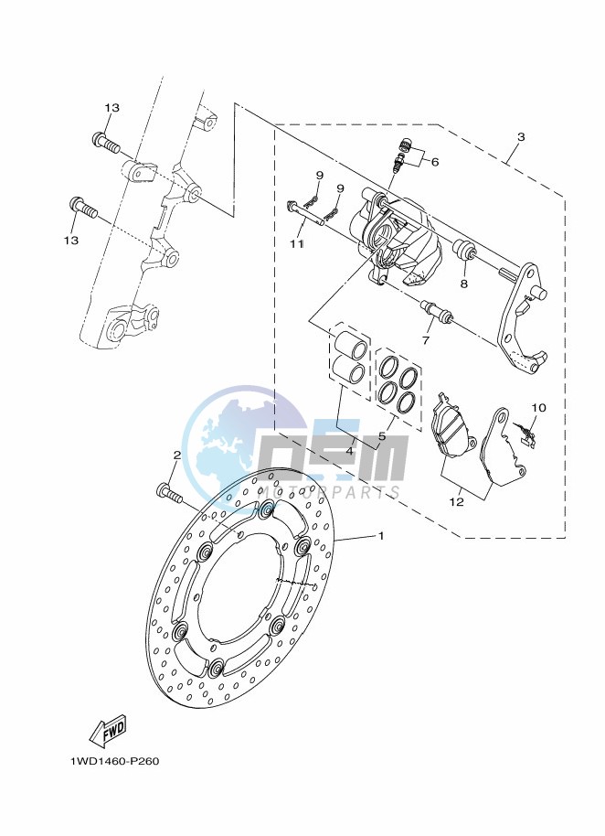 FRONT BRAKE CALIPER