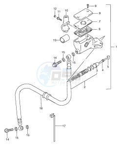 GSF1200 (E2) Bandit drawing CLUTCH MASTER CYLINDER