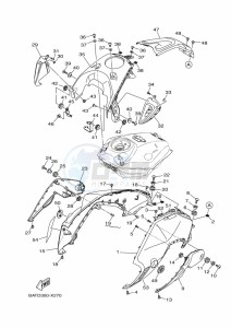 MT-07 MTN690-U (BHH3) drawing FUEL TANK 2