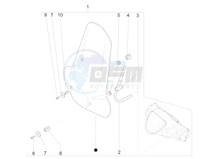 Liberty 125 4t Delivery e3 Single drawing Windshield - Glass