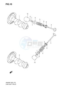 AN400 (E2) Burgman drawing CAMSHAFT VALVE