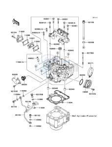 KLX250 KLX250S9F GB XX (EU ME A(FRICA) drawing Cylinder Head