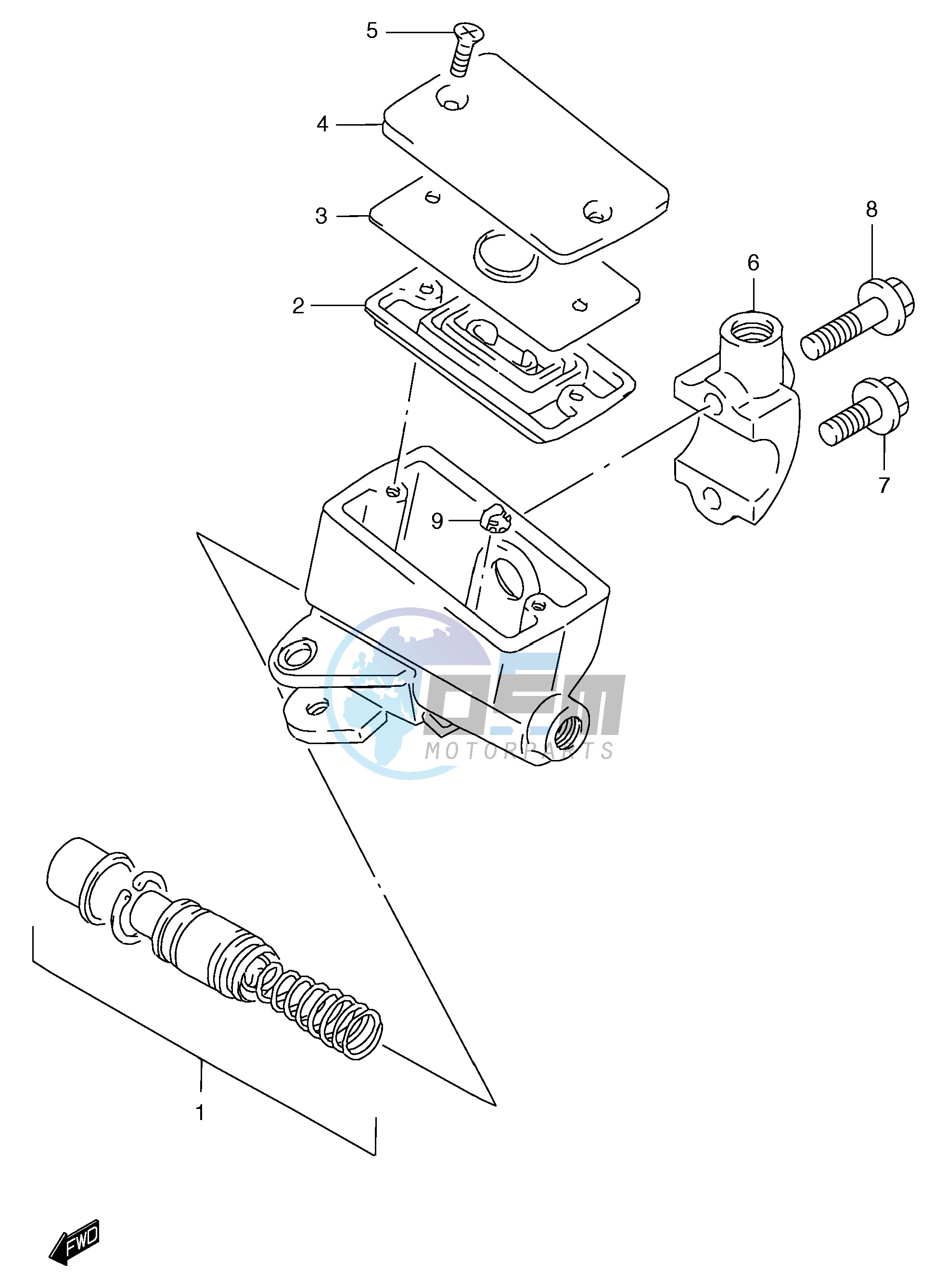 FRONT MASTER CYLINDER (GSF1200SAV SAW SAX SAY)