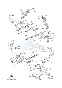 YXR700F YXR7FB RHINO 700 (1RB2 1RB3 1RB4 1RB5) drawing FRONT SUSPENSION & WHEEL