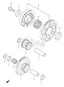 GSX-R600 (E2) drawing STARTER CLUTCH