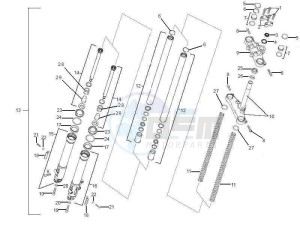 RCR_SMT 50 drawing Fork steering tube - Steering bearing unit