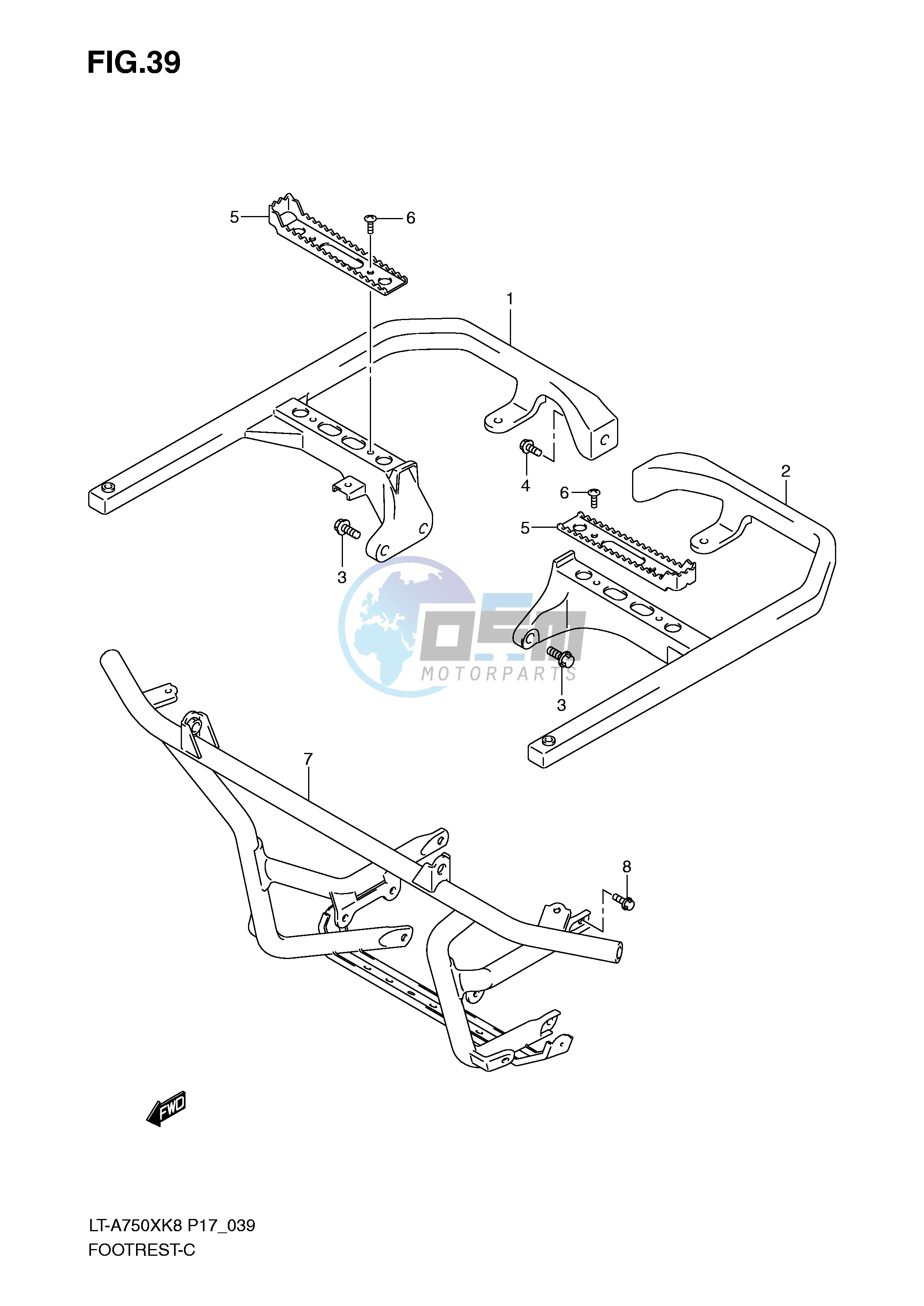 FOOTREST (LT-A750XK8 XZK8)