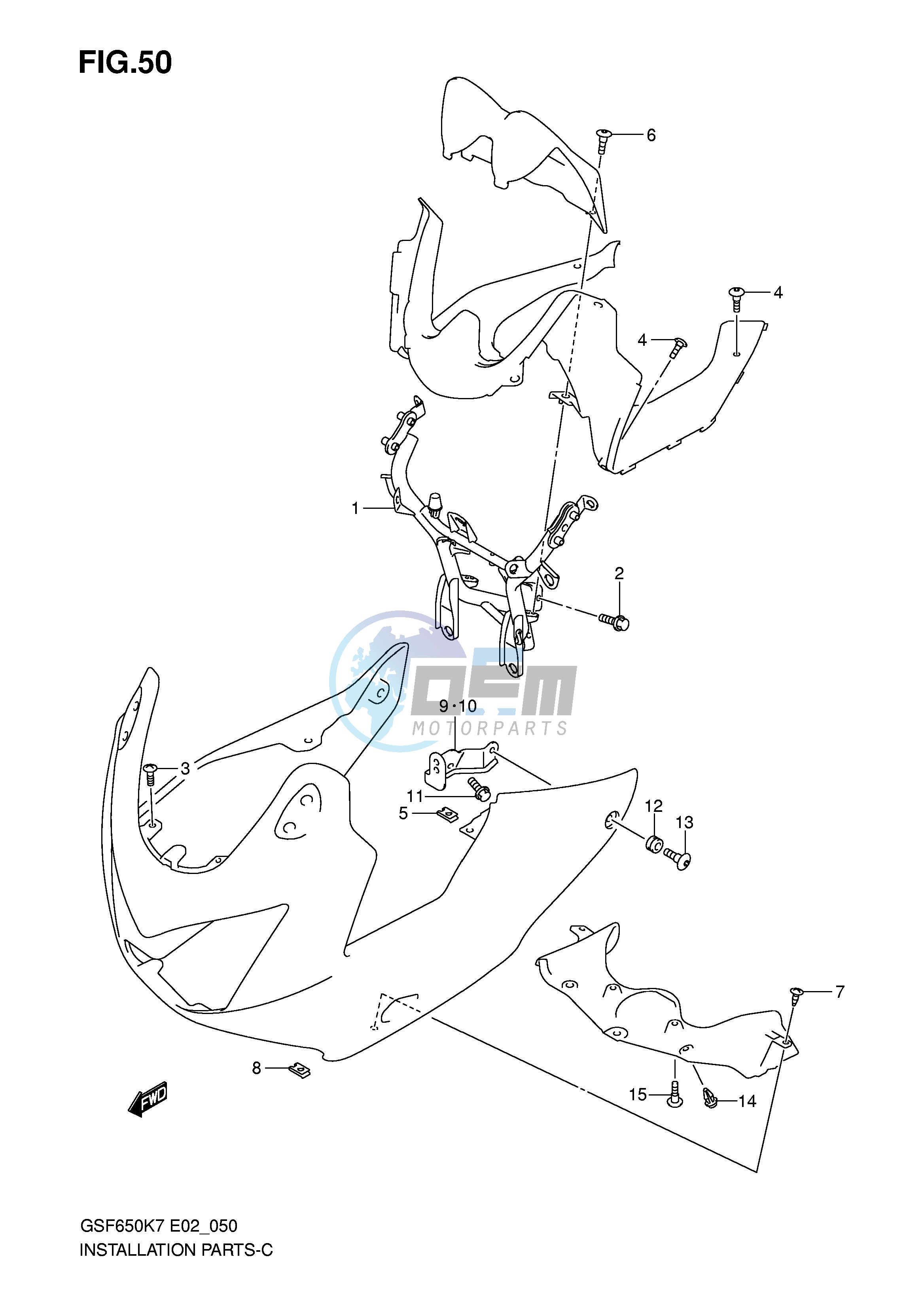 COWLING INSTALLATION PARTS (GSF650S SU SA SUA)