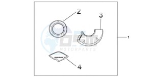 CBR1000RAA Europe Direct - (ED / ABS) drawing CARBON CRANKCASE COVER SET