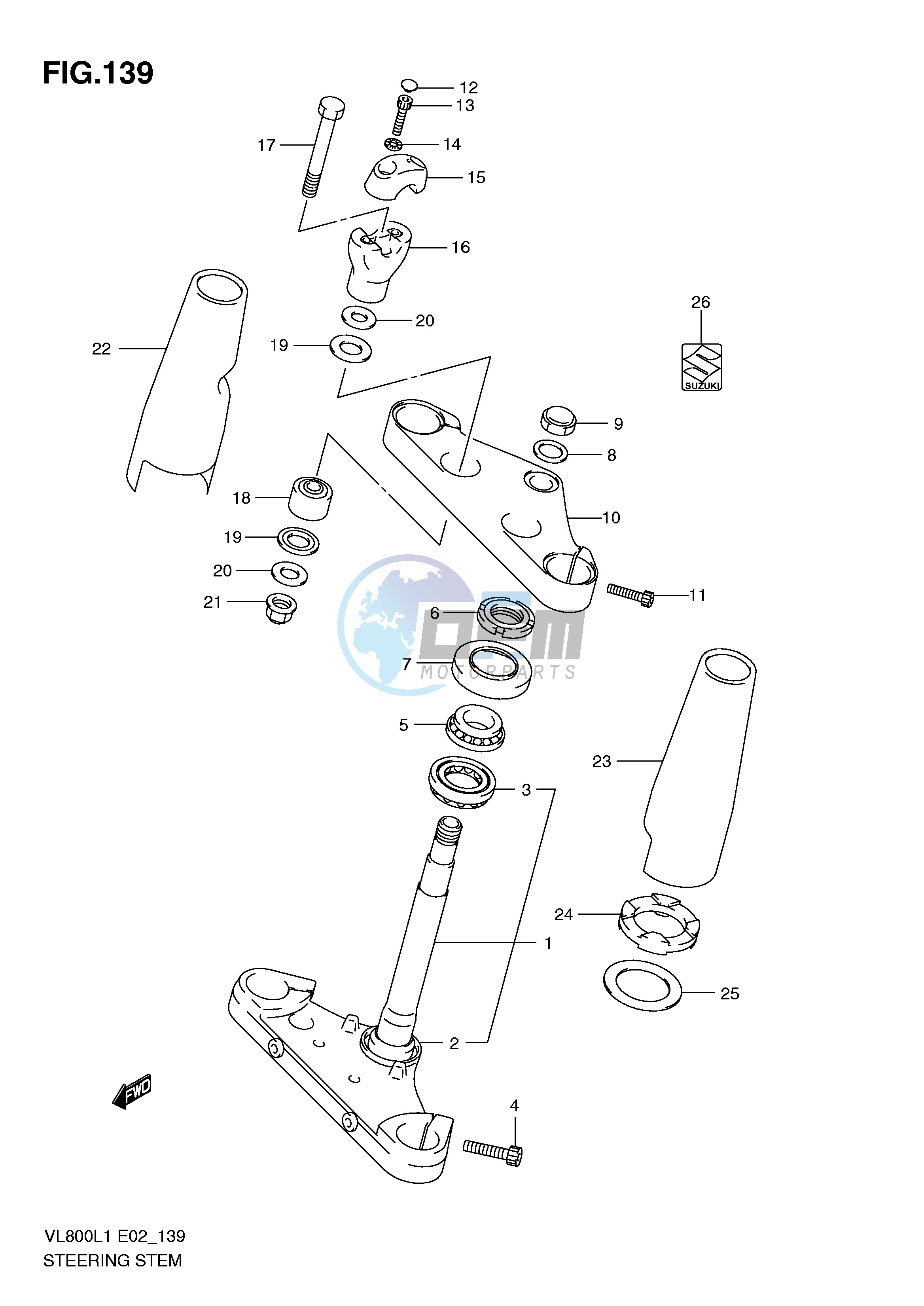 STEERING STEM (VL800L1 E2)