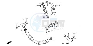 XRV750 AFRICA TWIN drawing WATER PIPE