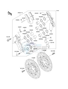 VN 1500 P [VULCAN 1500 MEAN STREAK] (P1-P2) [VULCAN 1500 MEAN STREAK] drawing FRONT BRAKE