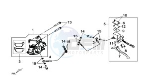 MAXSYM 600 I ABS EXECUTIVE SPORT L6 drawing REAR BRAKE CALIPER /  BRAKE LEVER