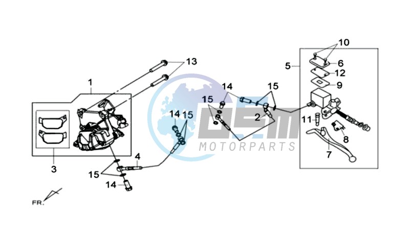 REAR BRAKE CALIPER /  BRAKE LEVER