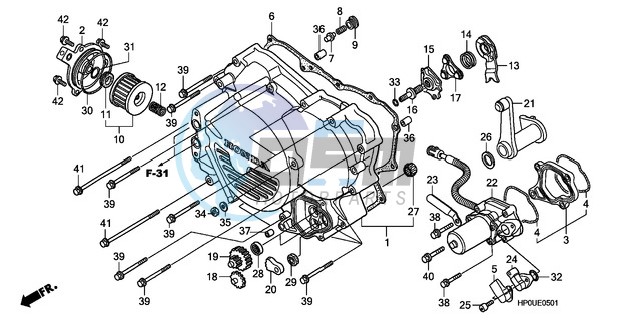 FRONT CRANKCASE COVER (TRX500FE/FPE)