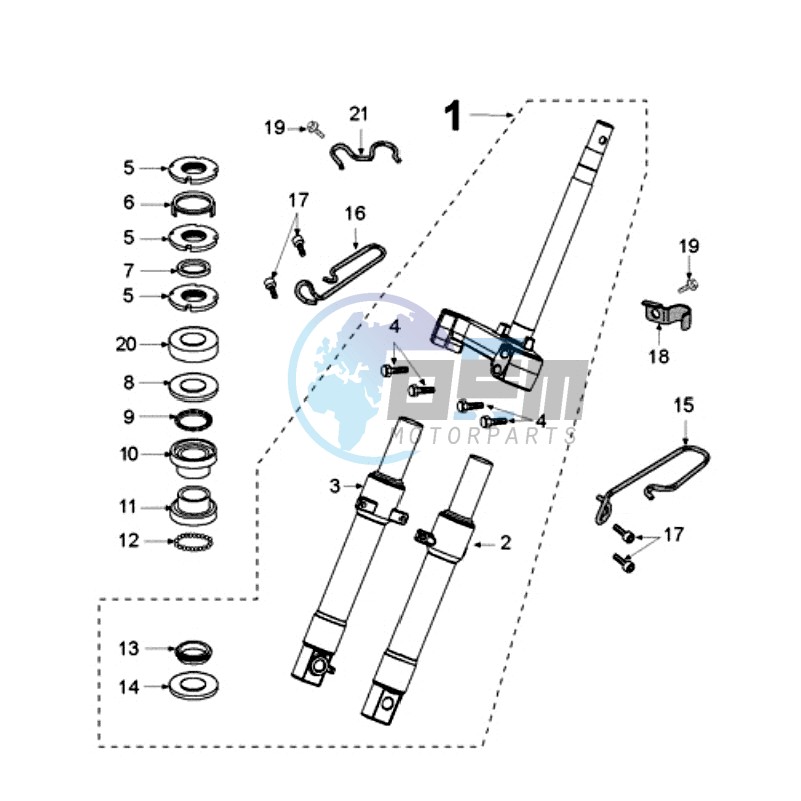 FRONT FORK / STEERINGHEAD