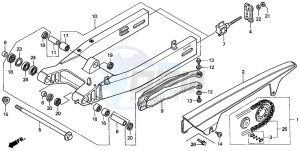 CB600F2 HORNET drawing SWINGARM