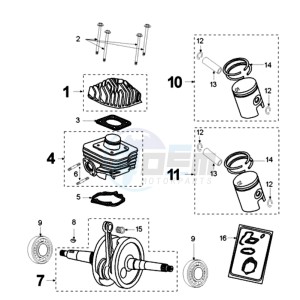 FIGHT XA EU drawing CRANKSHAFT AND CYLINDER