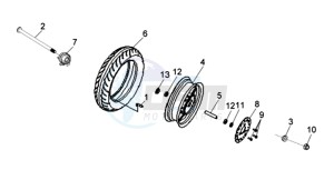 JET 4 R50 drawing FRONT WHEEL