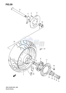 GSX1400 (E2) drawing REAR WHEEL