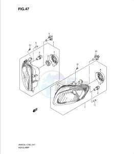 AN650 drawing HEADLAMP (AN650AL1 E2)