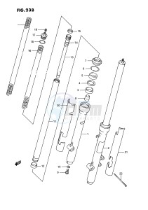 RM80 (E3) drawing FRONT FORK (MODEL L M N P R)