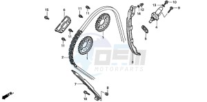 CB900F CB900F drawing CAM CHAIN/TENSIONER