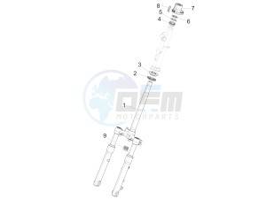 Liberty 150 iGet 4T 3V ie ABS (EMEA) drawing Fork/steering tube - Steering bearing unit