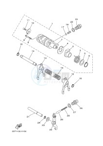 YFM700FWAD YFM700PLE GRIZZLY 700 EPS (2BGG 2BGH) drawing SHIFT CAM & FORK