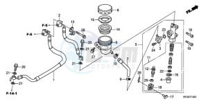 CBF1000SA UK - (E / ABS MKH) drawing REAR BRAKE MASTER CYLINDER (CBF1000A/T/S)