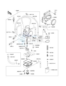 KX 125 M (M1) drawing CARBURETOR