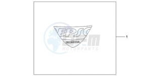 CBR1000RAA France - (F / ABS CMF HRC) drawing EPSO STICKER FIREBLADE WS