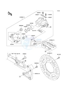 VN 1600 B [VULCAN 1600 MEAN STREAK] (B6F-B8FA) B7F drawing REAR BRAKE