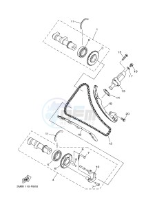 YXE700E YXE70WPHG WOLVERINE EPS CAMO (2MB9) drawing CAMSHAFT & CHAIN