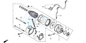 CB250 drawing STARTING MOTOR