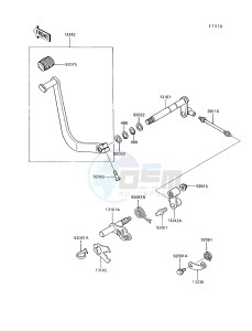 VN 750 A [VULCAN 750] (A10-A14) [VULCAN 750] drawing GEAR CHANGE MECHANISM