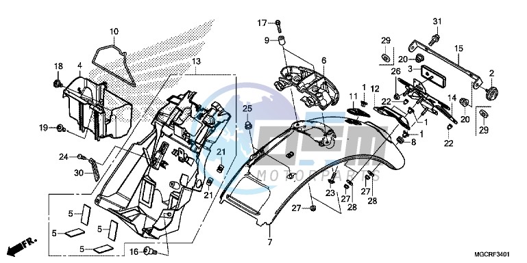 REAR FENDER (CB1100CA/CAD/NA/NAD)