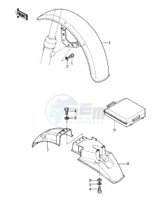 KZ 550 A (A1-A2) drawing FENDERS -- 80-81 A1_A2- -