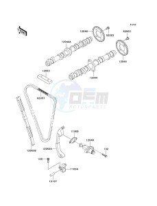 ZX 600E [ZX-6 NINJA ZZR 600] (E10-E13 E13 CAN ONLY) ZZR 600 drawing CAMSHAFT-- S- -_TENSIONER