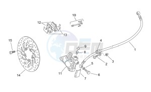 Scarabeo 50 2t (eng. Minarelli) drawing Front brake caliper