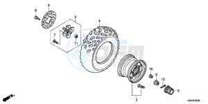 TRX500FMC ED drawing FRONT WHEEL