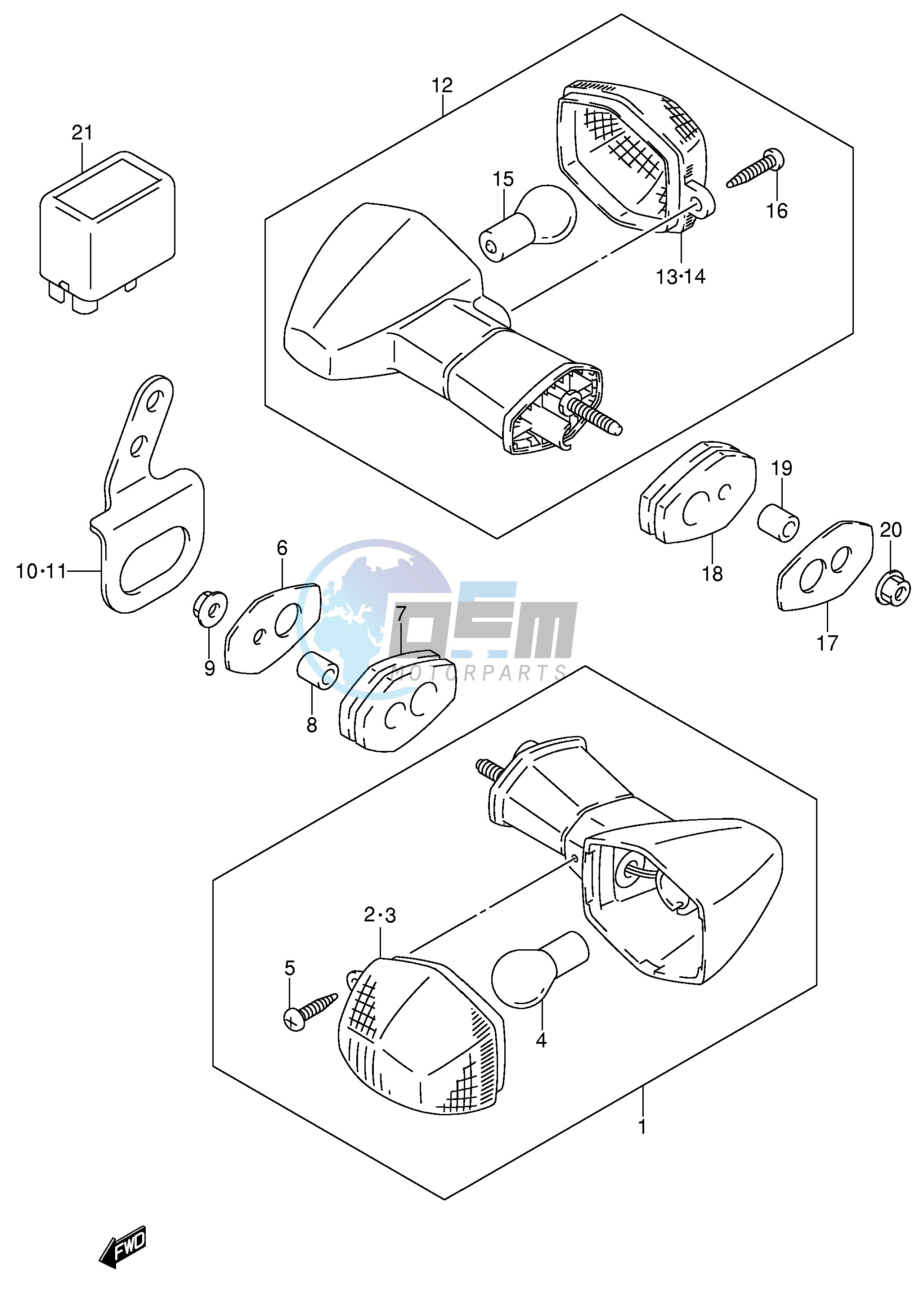 TURN SIGNAL LAMP (DR-Z400EY EK1 E24)