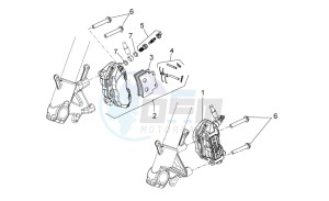 Dorsoduro 750 - ABS (EMEA, APAC, NAFTA) (AUS, CND, EU, J, USA) drawing Front brake caliper