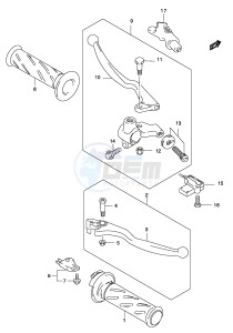 GZ250 (P3) drawing HANDLE LEVER