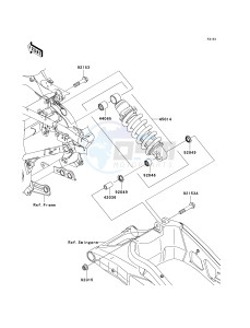 KLE 650 A [VERSYS EUROPEAN] (A7F-A8F) A7F drawing SUSPENSION_SHOCK ABSORBER